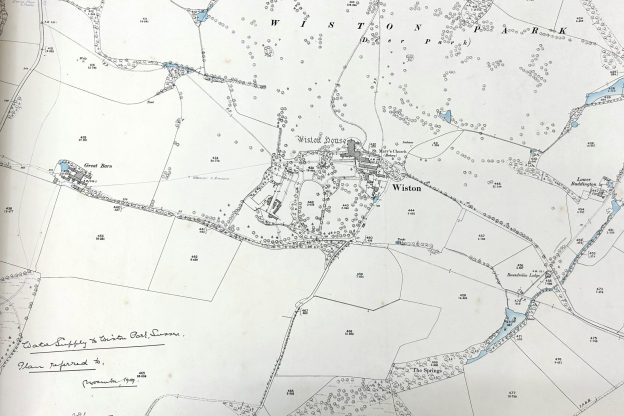 The Pump House original plans from 1909. map showing Wiston Park