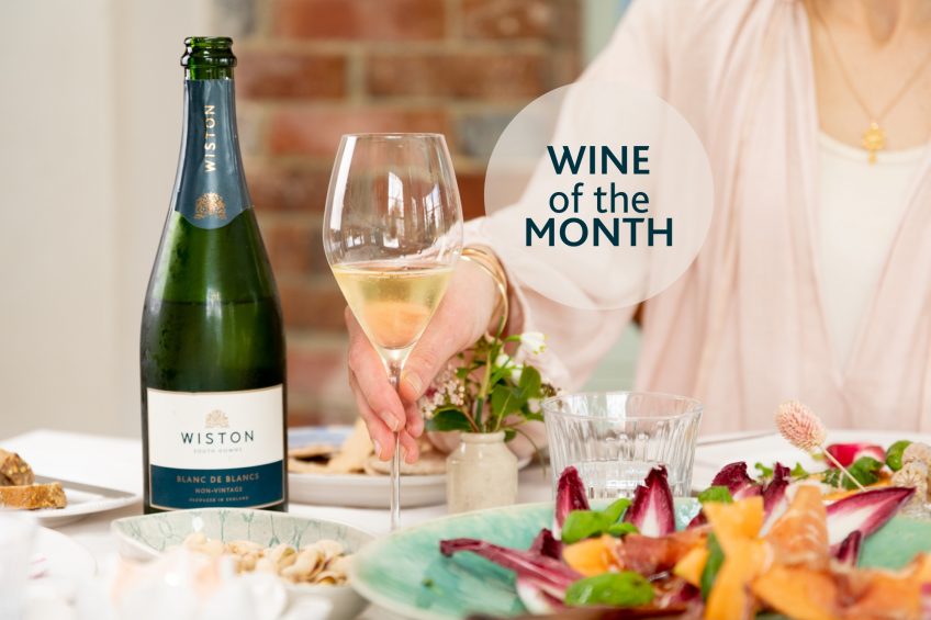Wiston Estate English Sparkling Wine, wine of the month. Blanc de Blancs NV