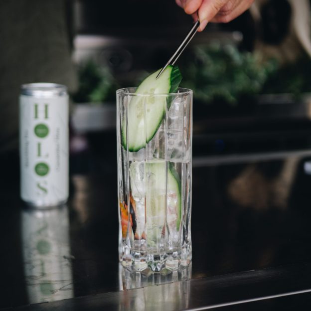 Cucumber Collins with Kefir Float