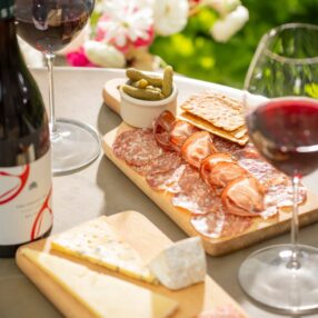 Chalk courtyard platters