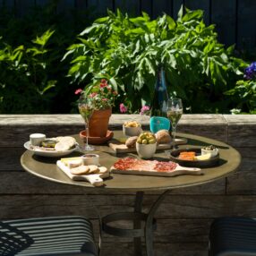 Chalk courtyard platters