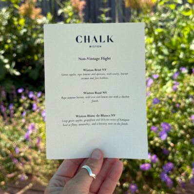 Chalk courtyard nibbles and drinks